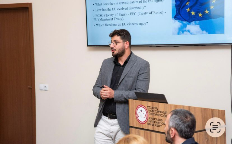 Bölüm Öğretim Üyelerimizden Dr. Öğr. Üyesi Yusuf Avar,  Erasmus+ Personel Hareketliliği Programı kapsamında Caucasus International University'de ders verdi